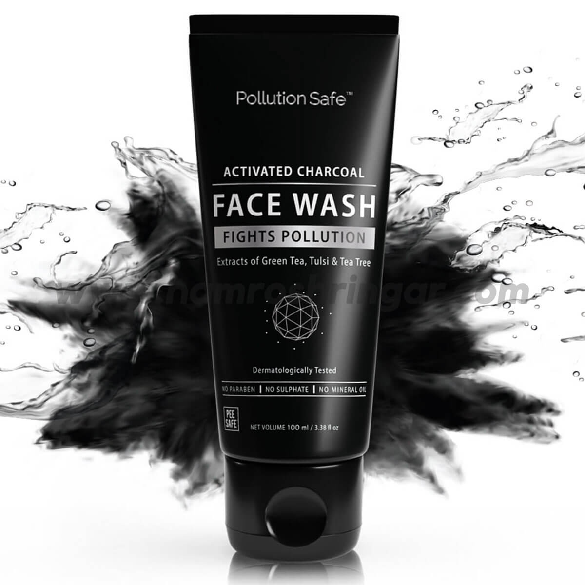 Pollution Safe Activated Charcoal Face Wash Goodness of Green Tea and ...